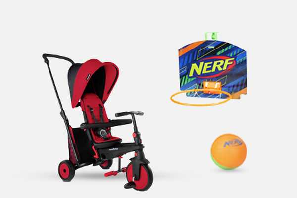 Save up to 1/2  price on selected Toys including ride ons, trampolines and more.